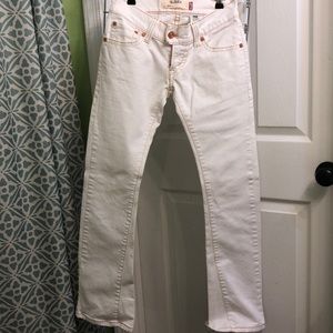 Levi’s 504 Slouch White bootcut jeans, sz 1